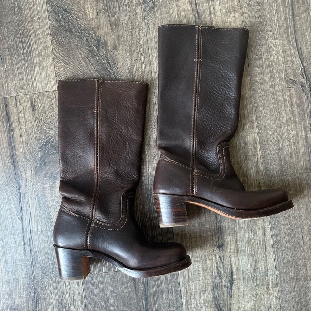 Vintage Frye boots Brown Leather Knee-High Boots